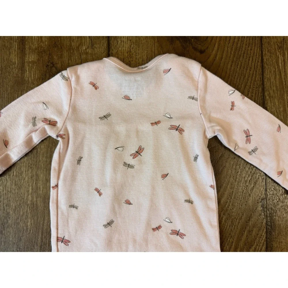 Carters Baby Girl Sleep Gown 3 Months Elastic‎ Bottom Outfit Pink Dragonfly 1 PC